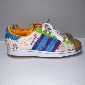 Adidas S.E.E.D x Women's Superstar G20 CM 201 Paint Splattered Size 8.5